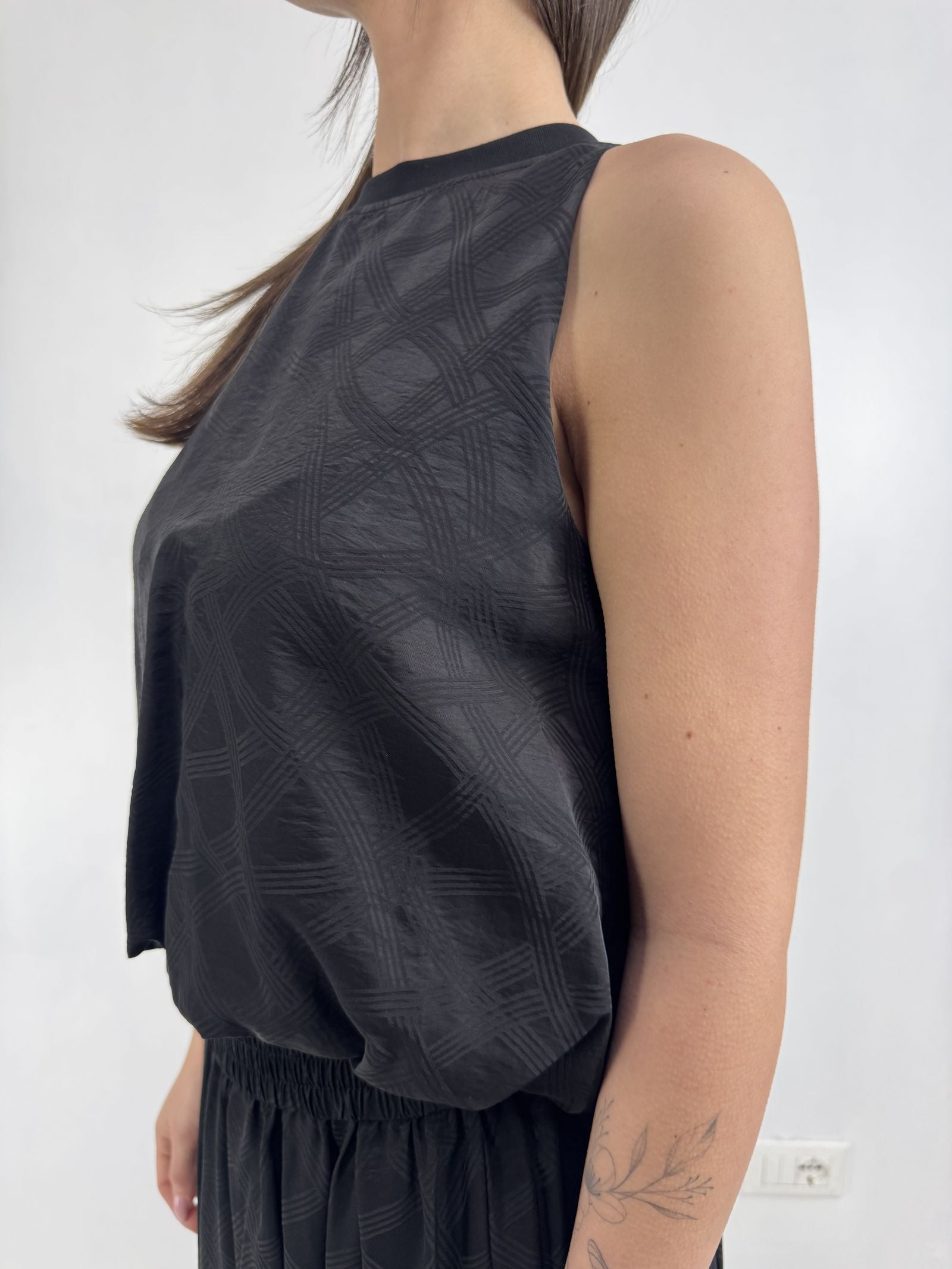 Top jaquard smanicato - Eleh SS260023 NERO ELEH 