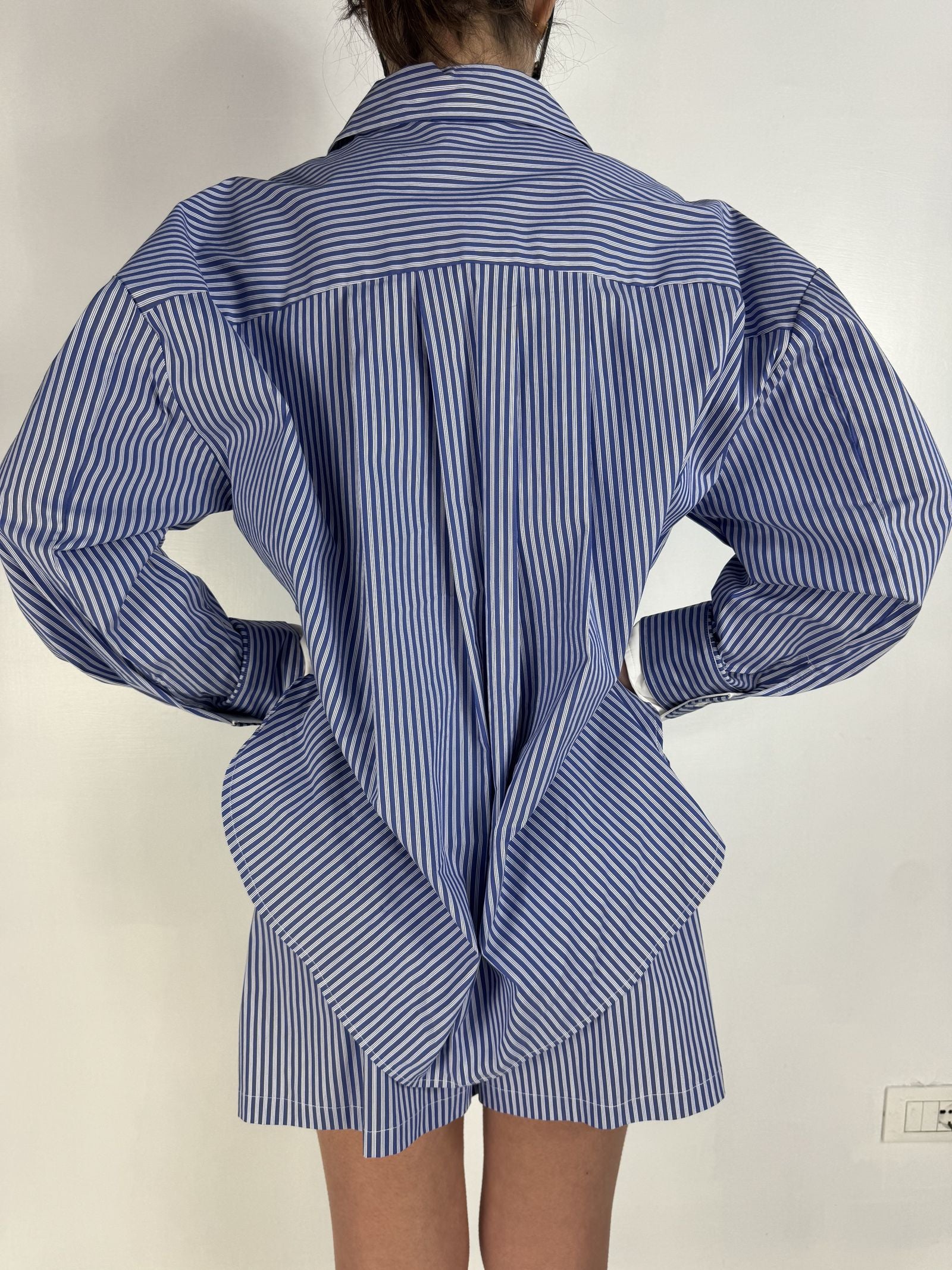 Camicia in popeline a righe - Eleh SS260034 BLU ELEH 