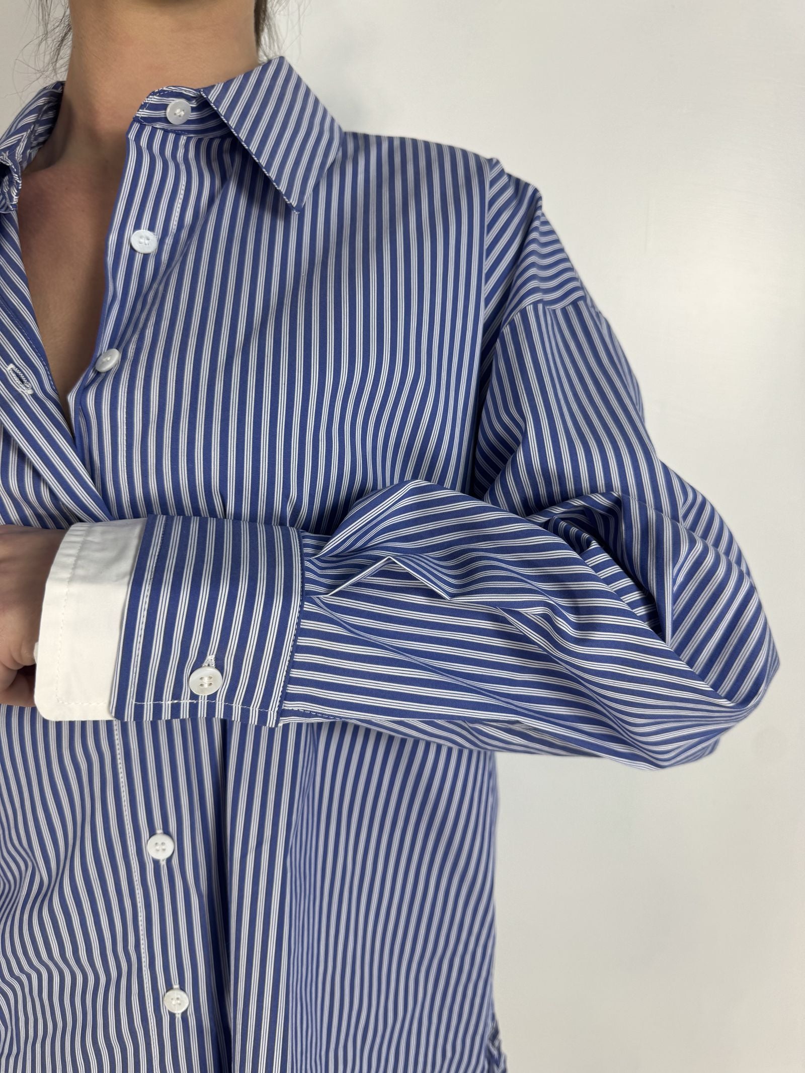 Camicia in popeline a righe - Eleh SS260034 BLU ELEH 