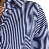 Camicia in popeline a righe - Eleh SS260034 BLU ELEH 