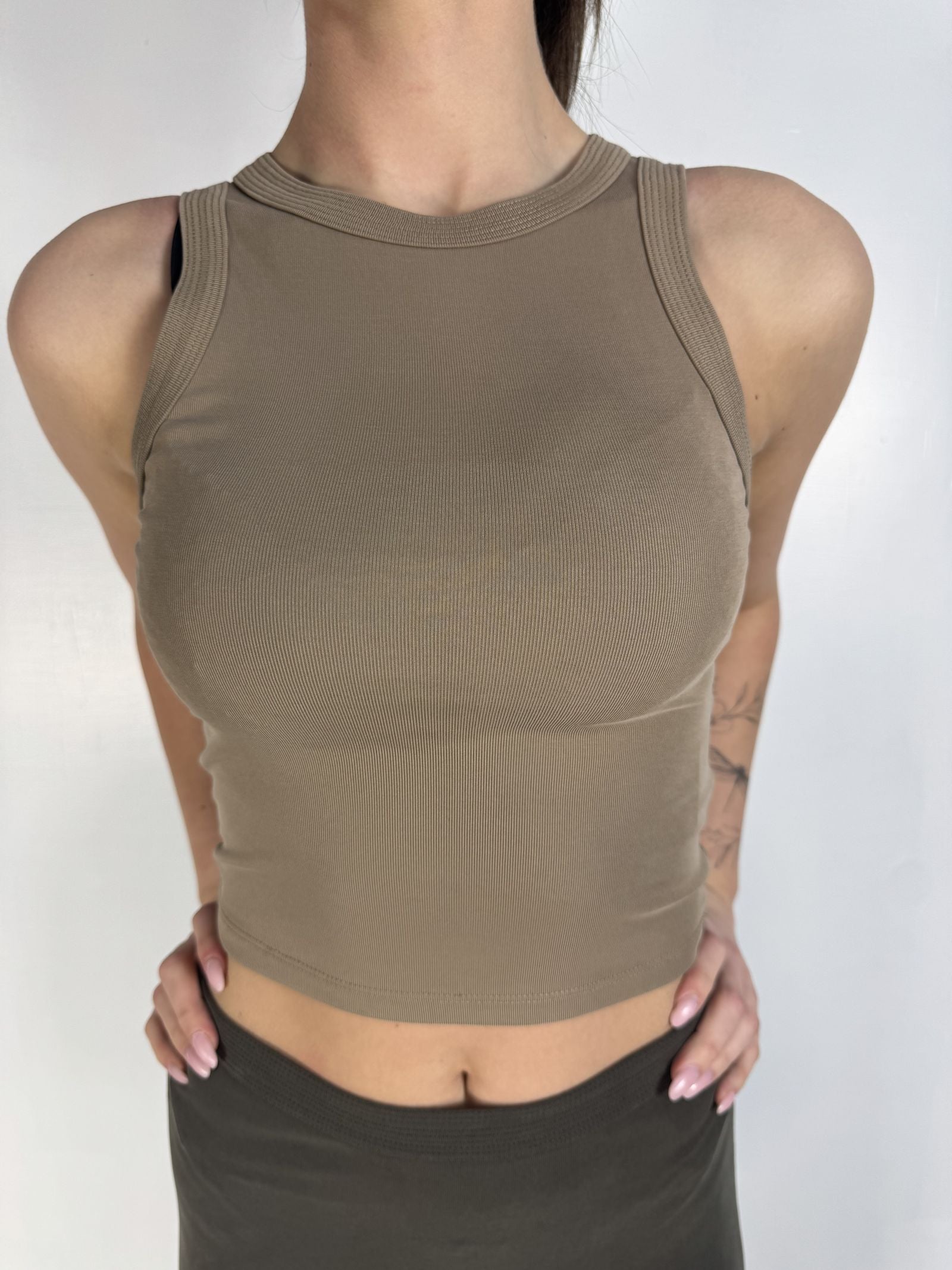 Canotta top - Eleh SS260074 CAMMELLO ELEH 