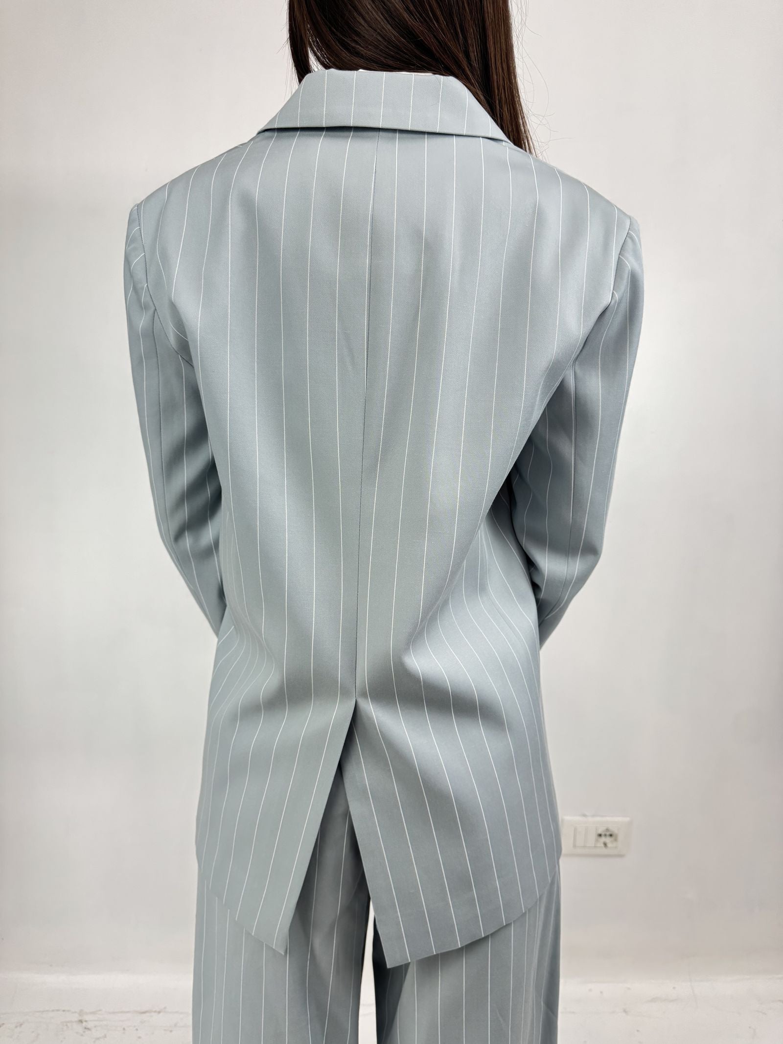 Giacca monopetto a righe - Eleh SS260117 CELESTE ELEH 