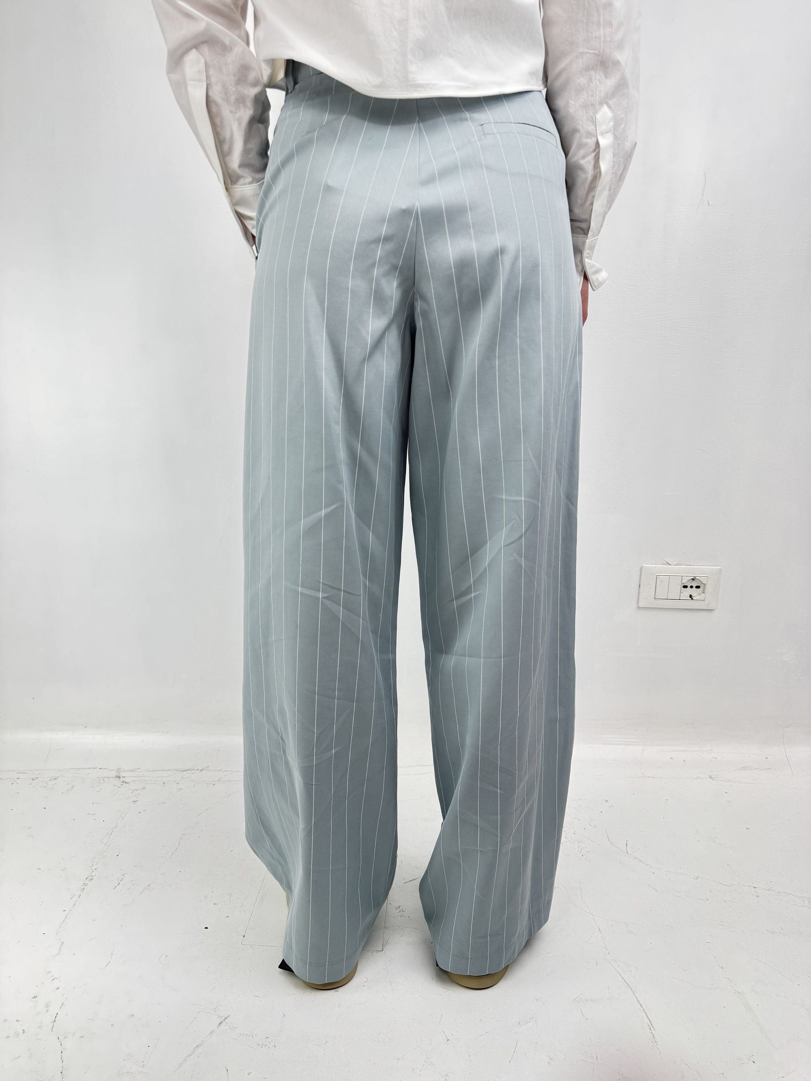 Pantalone con motivo a righe - Eleh SS260118 CELESTE ELEH 