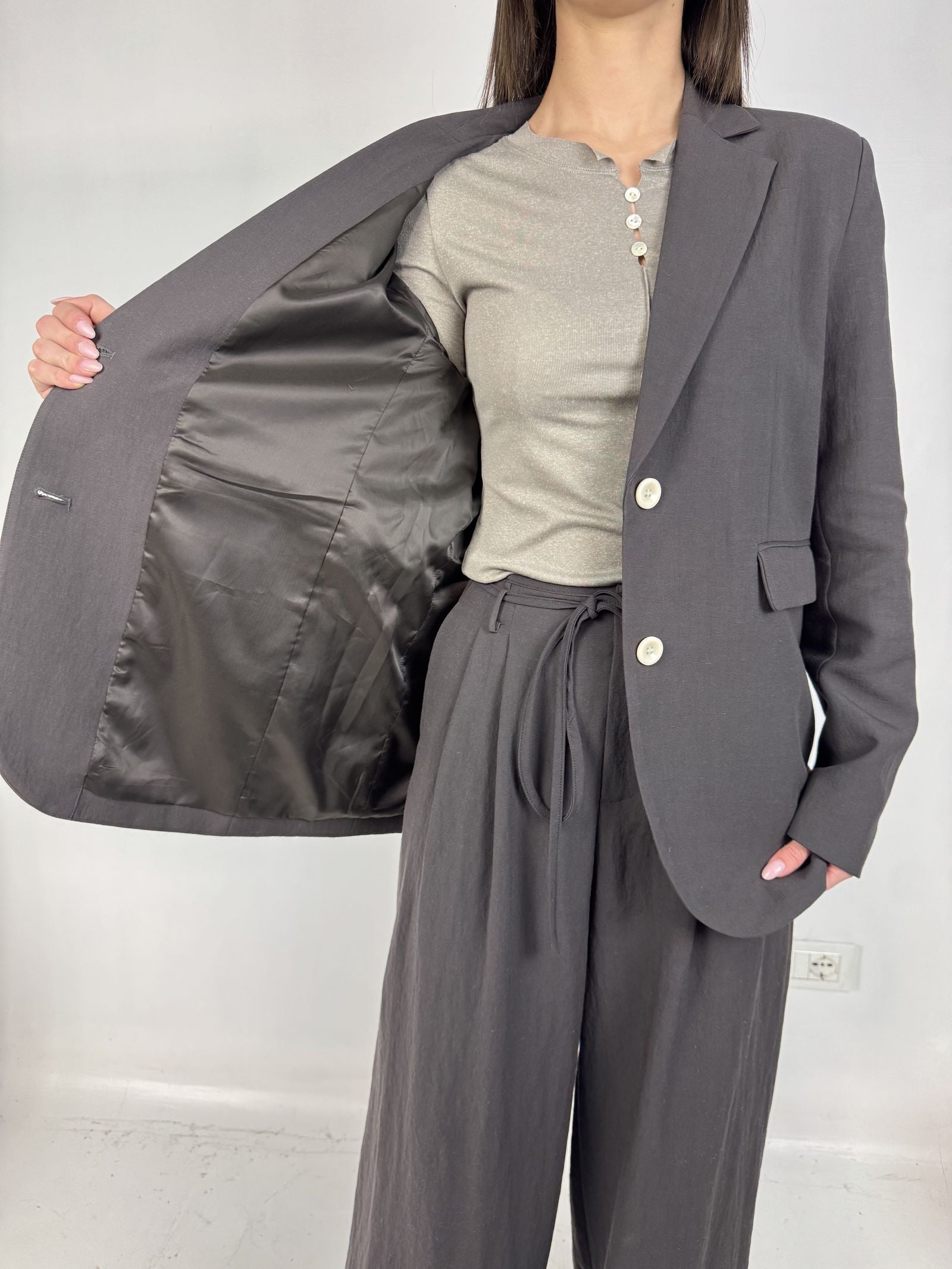 Giacca monopetto in misto lino - Eleh SS260119 MALVA ELEH 