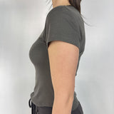 T-shirt fondo arrotondato - Eleh SS260143 GRIGIOFANGO ELEH 