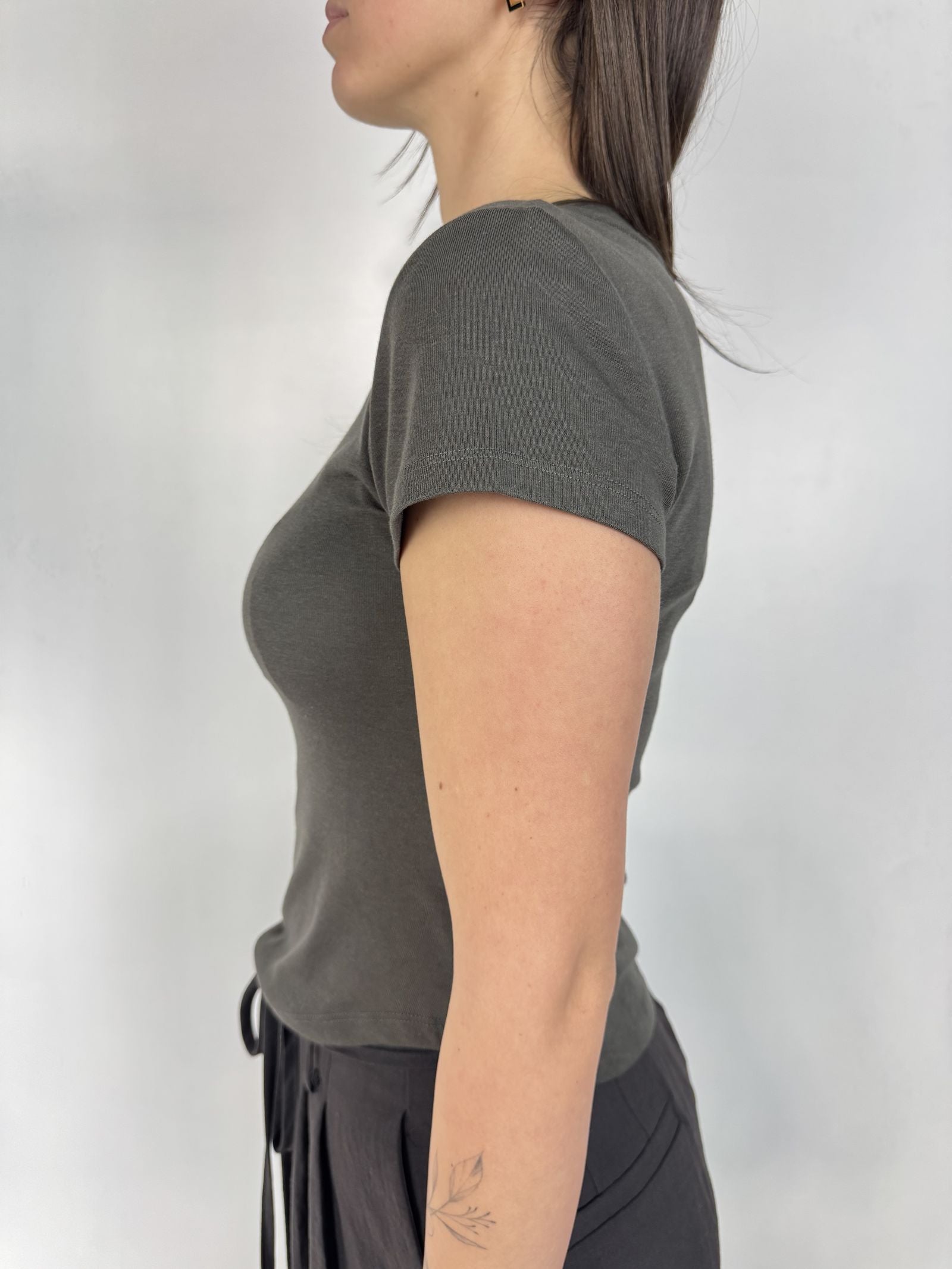 T-shirt fondo arrotondato - Eleh SS260143 GRIGIOFANGO ELEH 