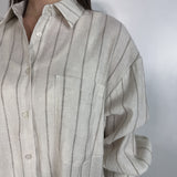 Camicia lunga con motivo a righe - Eleh SS260273 ECRU ELEH 