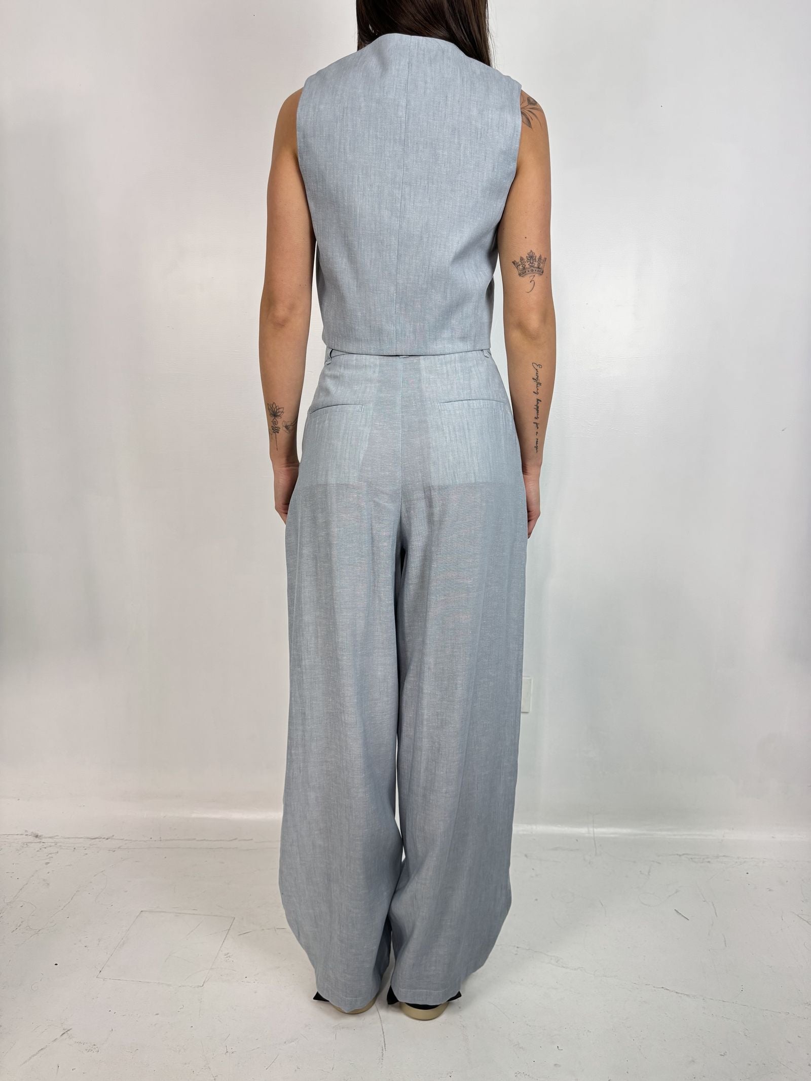 Pantalone con pieghe - Eleh SS260308 CELESTE ELEH 