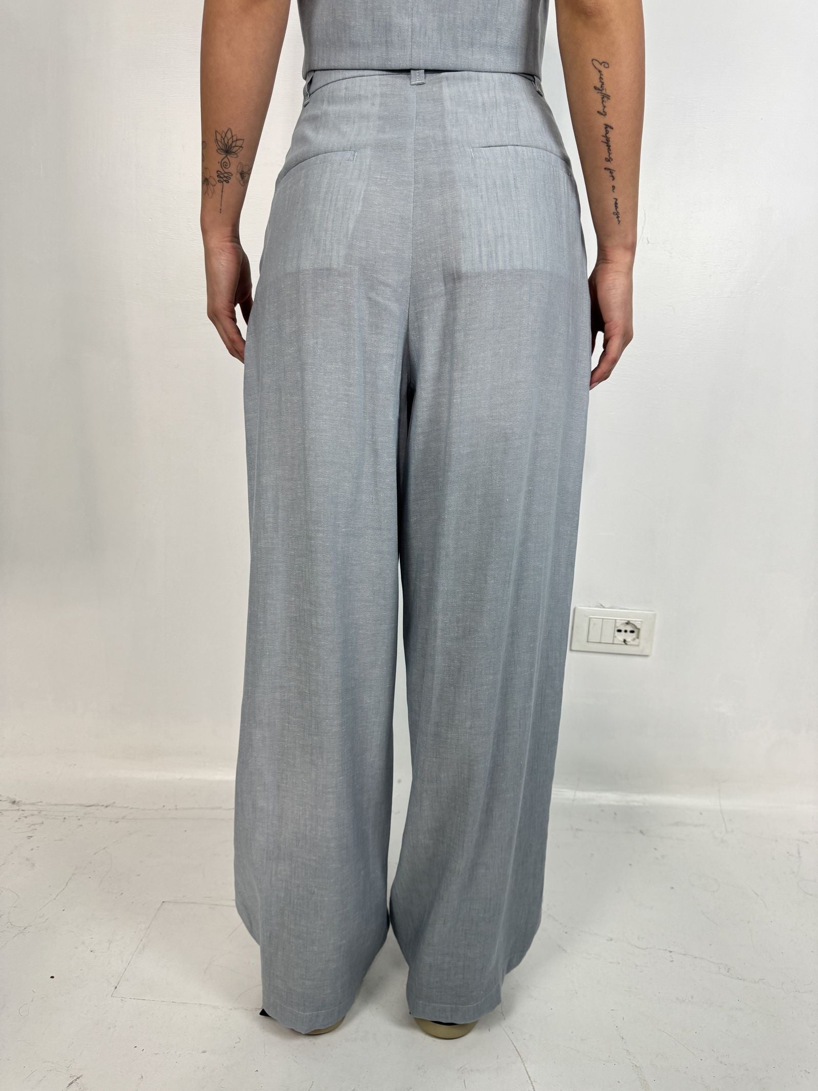Pantalone con pieghe - Eleh SS260308 CELESTE ELEH 