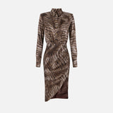 Abito stampa alligatore - Elisabetta Franchi AB89261E2 644 ELISABETTA FRANCHI 