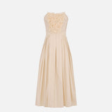 Abito in ottoman con ricami floreali - Elisabetta Franchi AB94262E2 045 ELISABETTA FRANCHI 