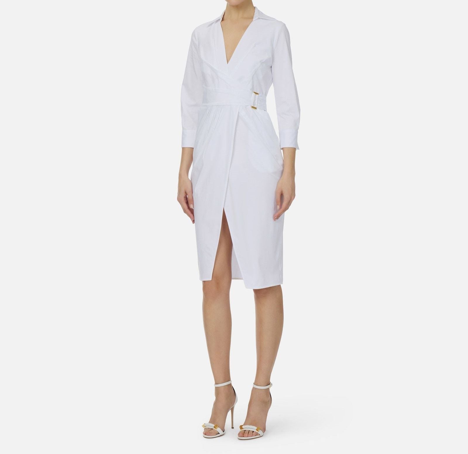 Abito in cotone stretch - Elisabetta Franchi AB95562E2 360 ELISABETTA FRANCHI 