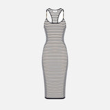 Abito in maglia a righe - Elisabetta Franchi AM97T61E2 685 ELISABETTA FRANCHI 