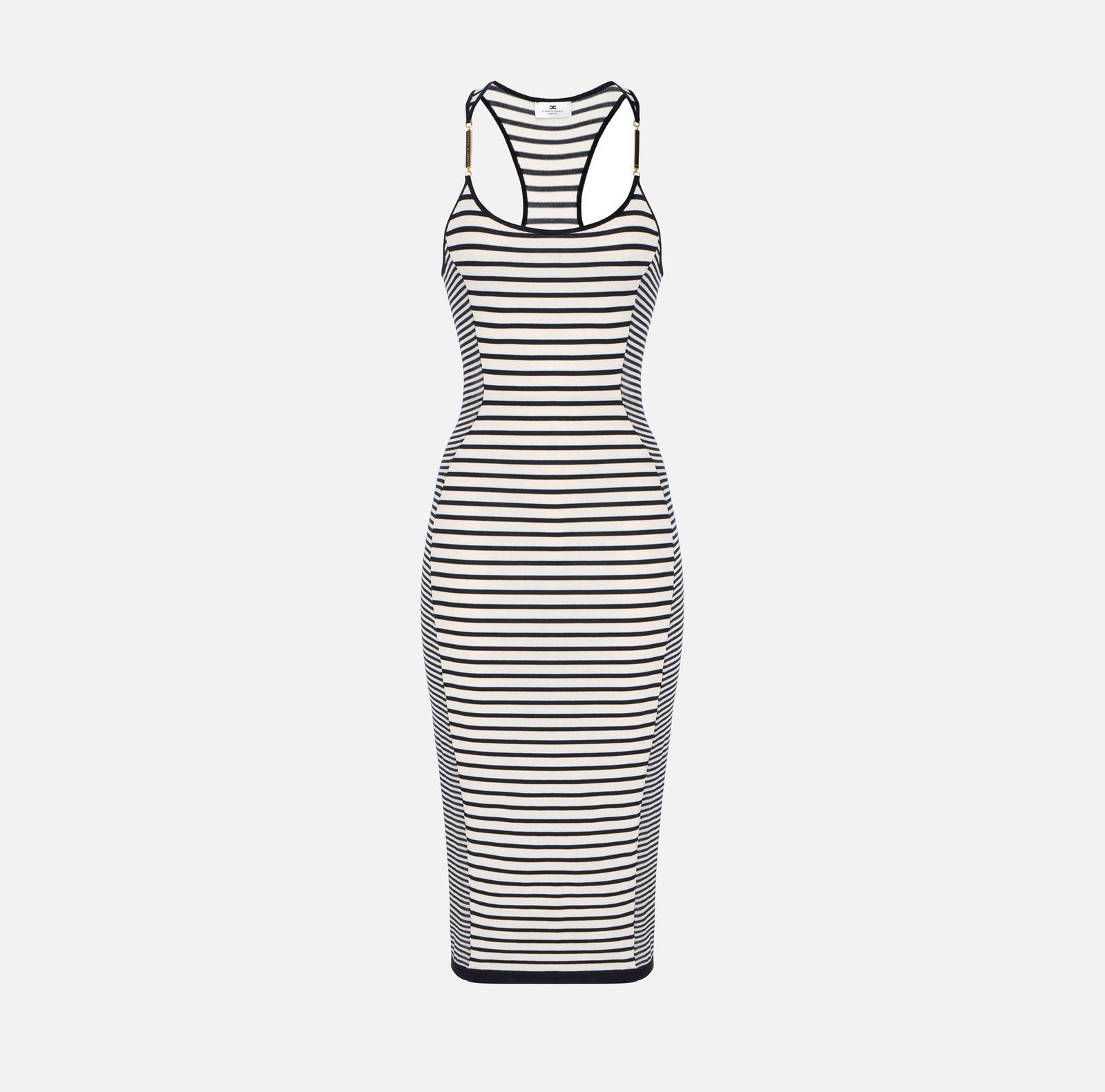 Abito in maglia a righe - Elisabetta Franchi AM97T61E2 685 ELISABETTA FRANCHI 