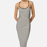 Abito in maglia a righe - Elisabetta Franchi AM97T61E2 685 ELISABETTA FRANCHI 