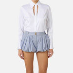 Camicia con cut-out e ricami - Elisabetta Franchi CA12861E2 100 ELISABETTA FRANCHI 