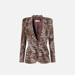 Giacca con stampa alligatore - Elisabetta Franchi GI20761E2 644 ELISABETTA FRANCHI 