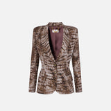 Giacca con stampa alligatore - Elisabetta Franchi GI20761E2 644 ELISABETTA FRANCHI 