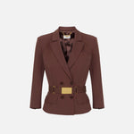 Giacca in tessuto tecnico bielastico - Elisabetta Franchi GI22461E2 644 ELISABETTA FRANCHI 