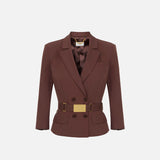 Giacca in tessuto tecnico bielastico - Elisabetta Franchi GI22461E2 644 ELISABETTA FRANCHI 