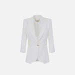 Giacca in misto lino - Elisabetta Franchi GI23662E2 360 ELISABETTA FRANCHI 