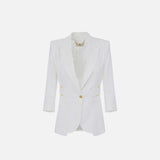 Giacca in misto lino - Elisabetta Franchi GI23662E2 360 ELISABETTA FRANCHI 