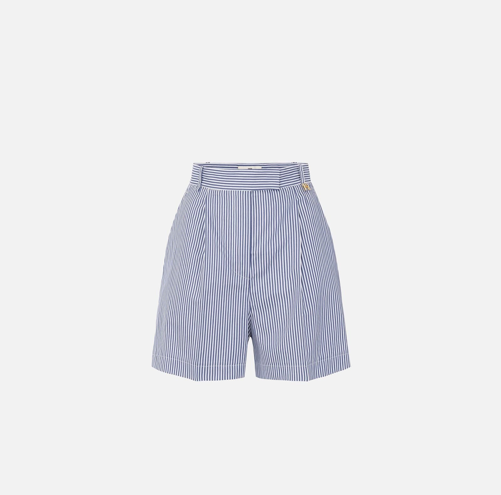 Shorts in cotone a righe - Elisabetta Franchi SH01262E2 019 ELISABETTA FRANCHI 