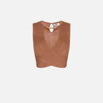 Top in maglia con incrocio - Elisabetta Franchi TK76S61E2 600 ELISABETTA FRANCHI 
