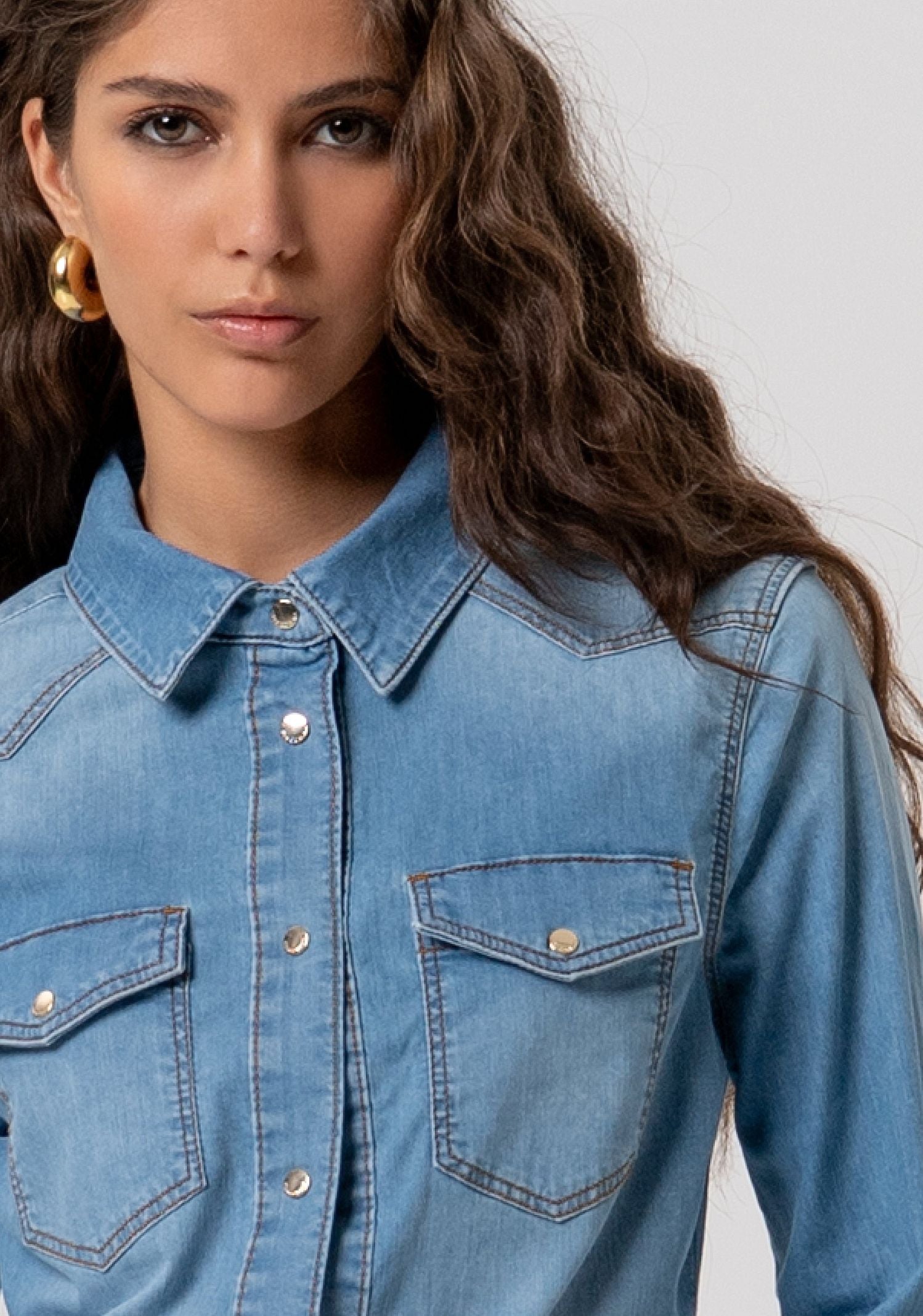Camicia over in denim - Fracomina FP26ST6030D47202 258 FRACOMINA 