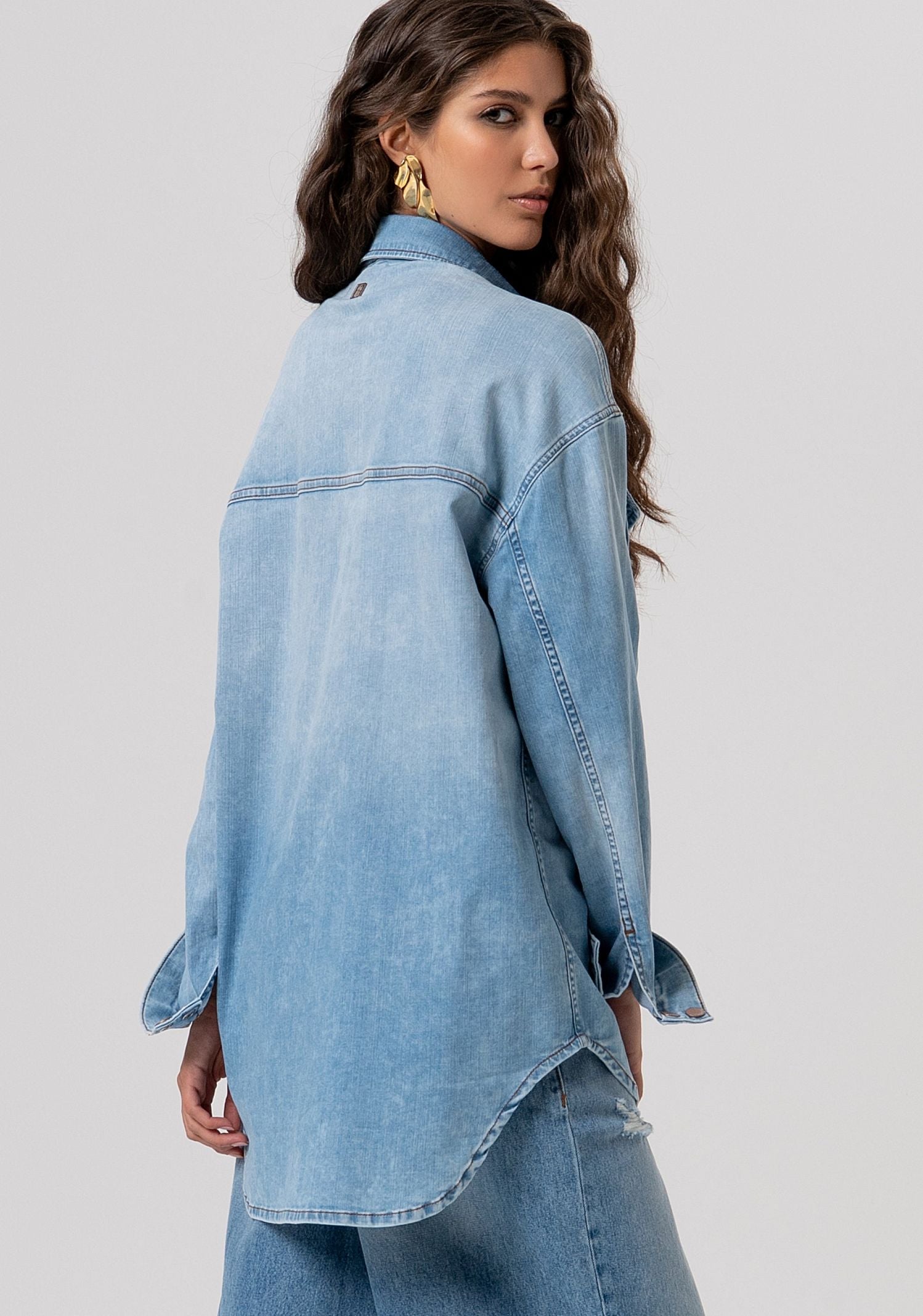 Camicia over in denim - Fracomina FP26ST6031D45003 062 FRACOMINA 