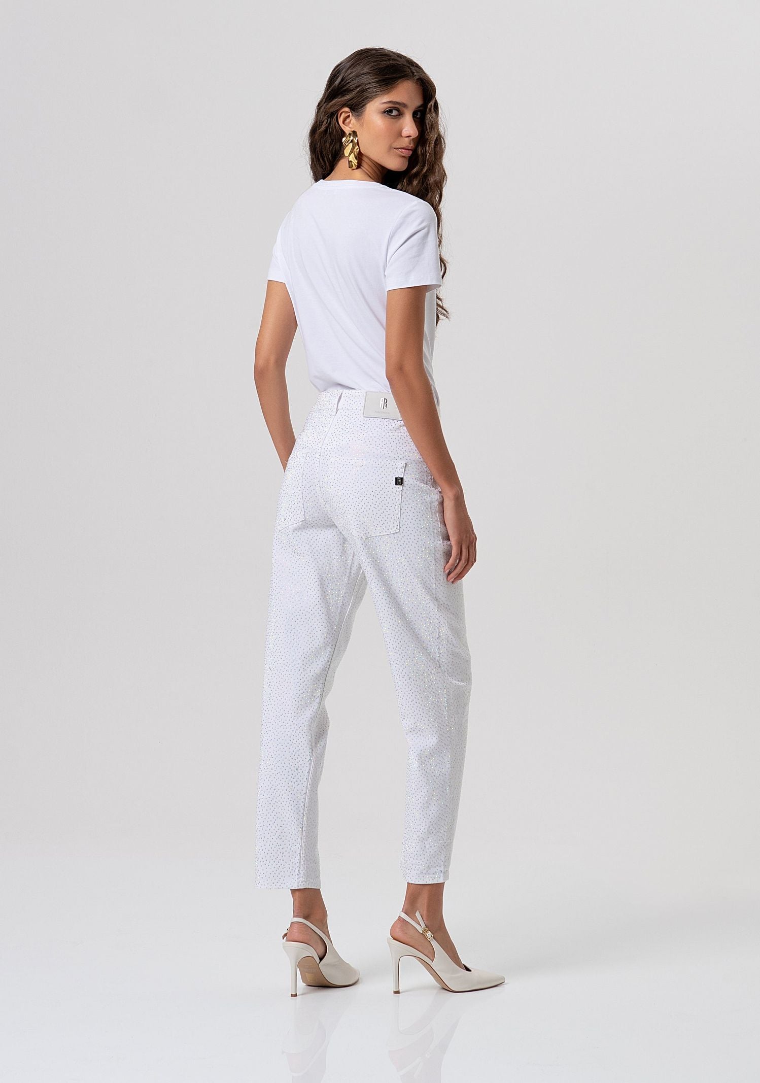 Pantalone mom fit con strass - Fracomina FP26SVD005W615R9 278 FRACOMINA 