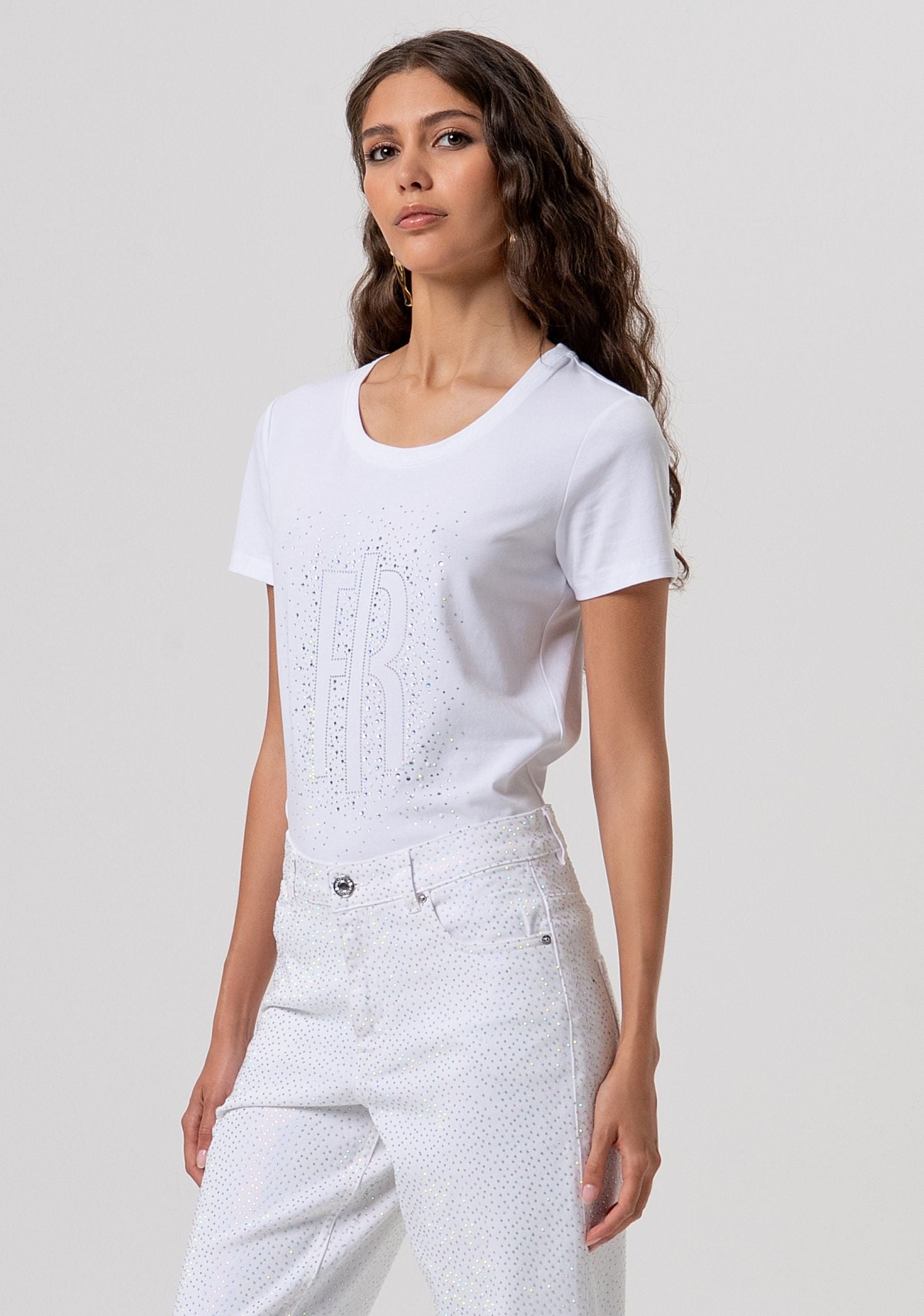 Pantalone mom fit con strass - Fracomina FP26SVD005W615R9 278 FRACOMINA 