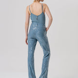 Pantalone flare con paillettes - Fracomina FQ26SV3002W498N6 C33 FRACOMINA 