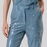 Pantalone flare con paillettes - Fracomina FQ26SV3002W498N6 C33 FRACOMINA 