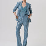 Pantalone flare con paillettes - Fracomina FQ26SV3002W498N6 C33 FRACOMINA 