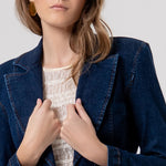 Giacca crop in denim con spalline - Fracomina FR26SJ1016D46093 L23 FRACOMINA 