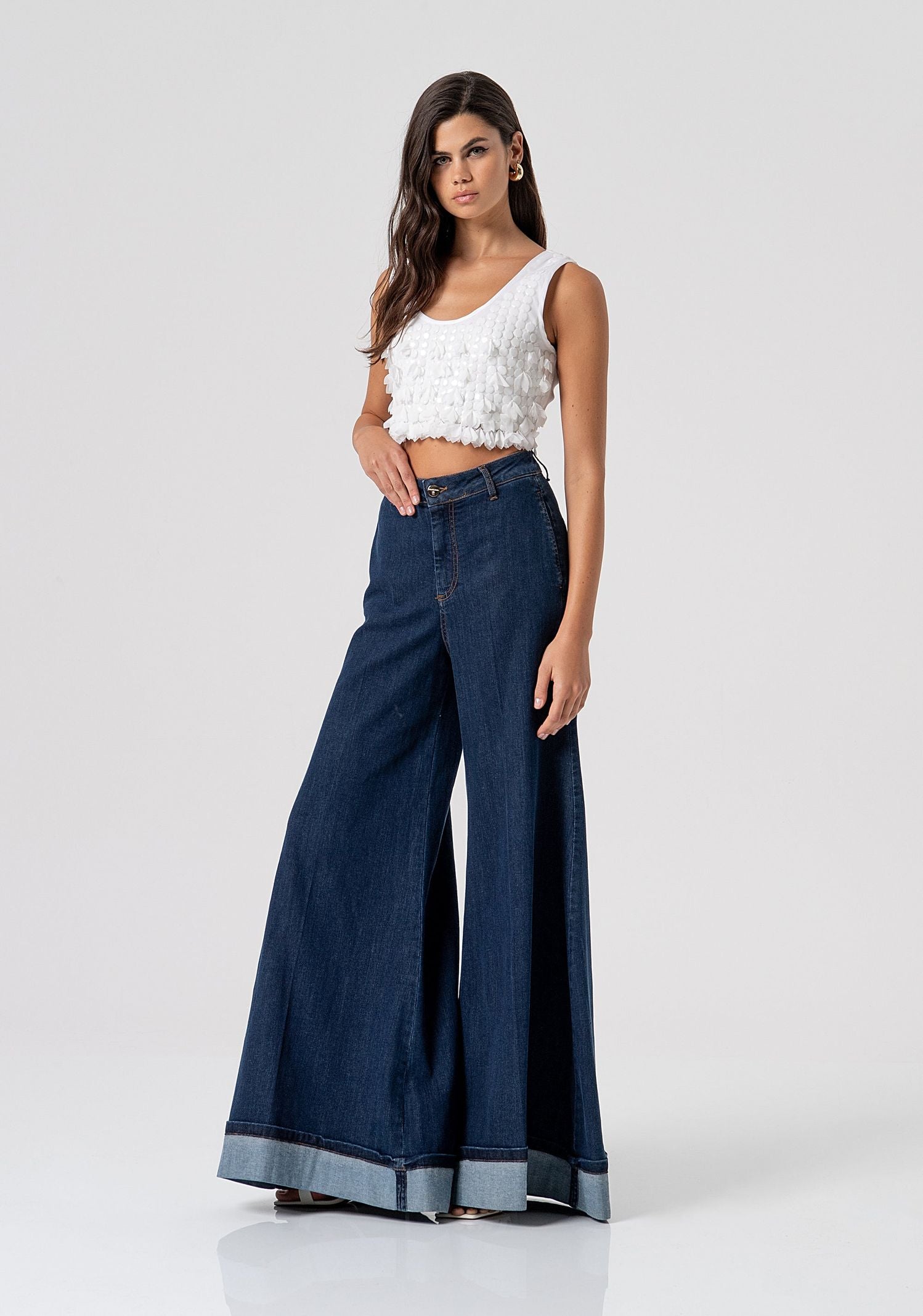 Jeans flare a palazzo - Fracomina FS26SV3017D40193 365 FRACOMINA 