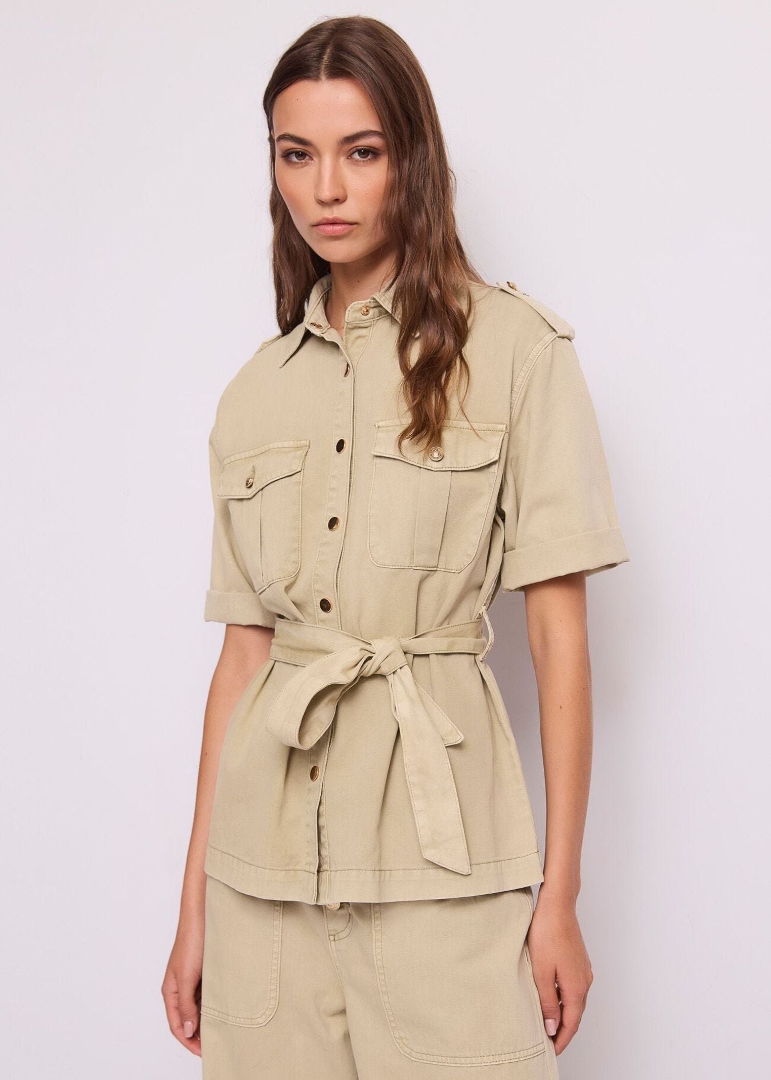Giacca overshirt con cintura - Gaudi 611BD35015 4558 GAUDI' 