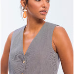 Gilet in twill a righe - LolaCasademunt LS2602019 20N LOLA 
