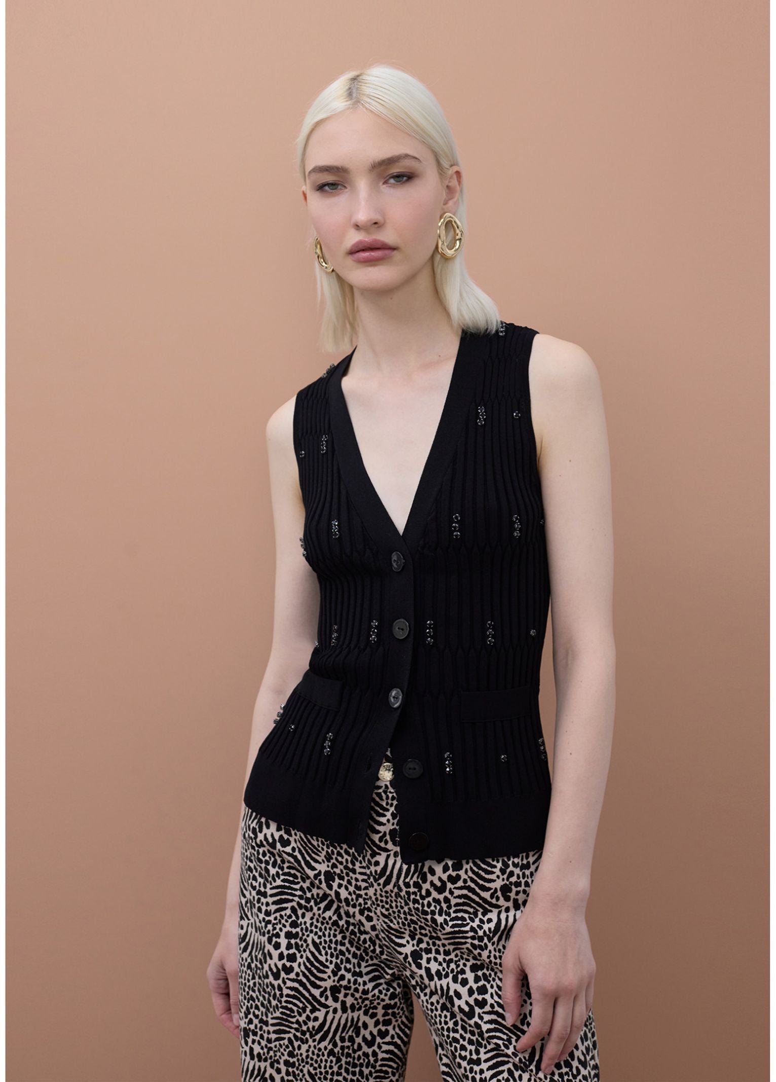 Top con bottoni gioiello - Maite MS2615063 00N MAITE 