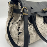 Borsa handbag paillettes - Ofelia 16252 BEIGENERO OFELIA 