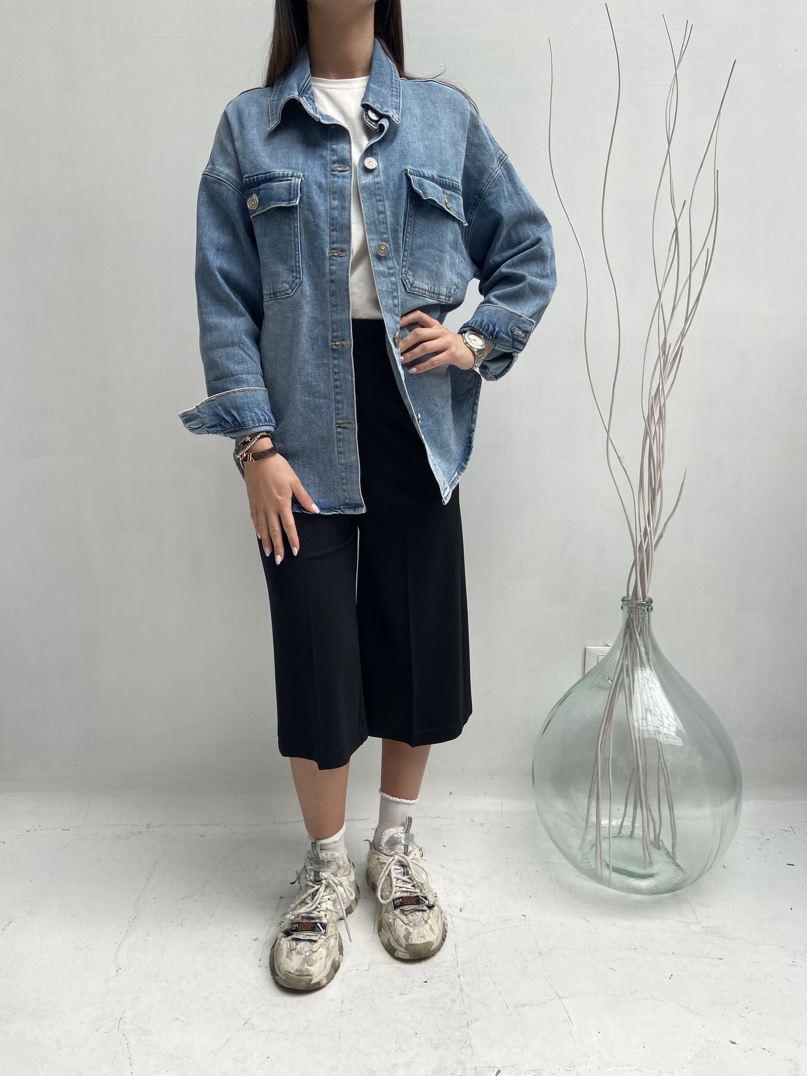 Giacca over in denim - Ofelia 223606JC1192118 DENIM OFELIA 