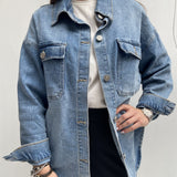 Giacca over in denim - Ofelia 223606JC1192118 DENIM OFELIA 