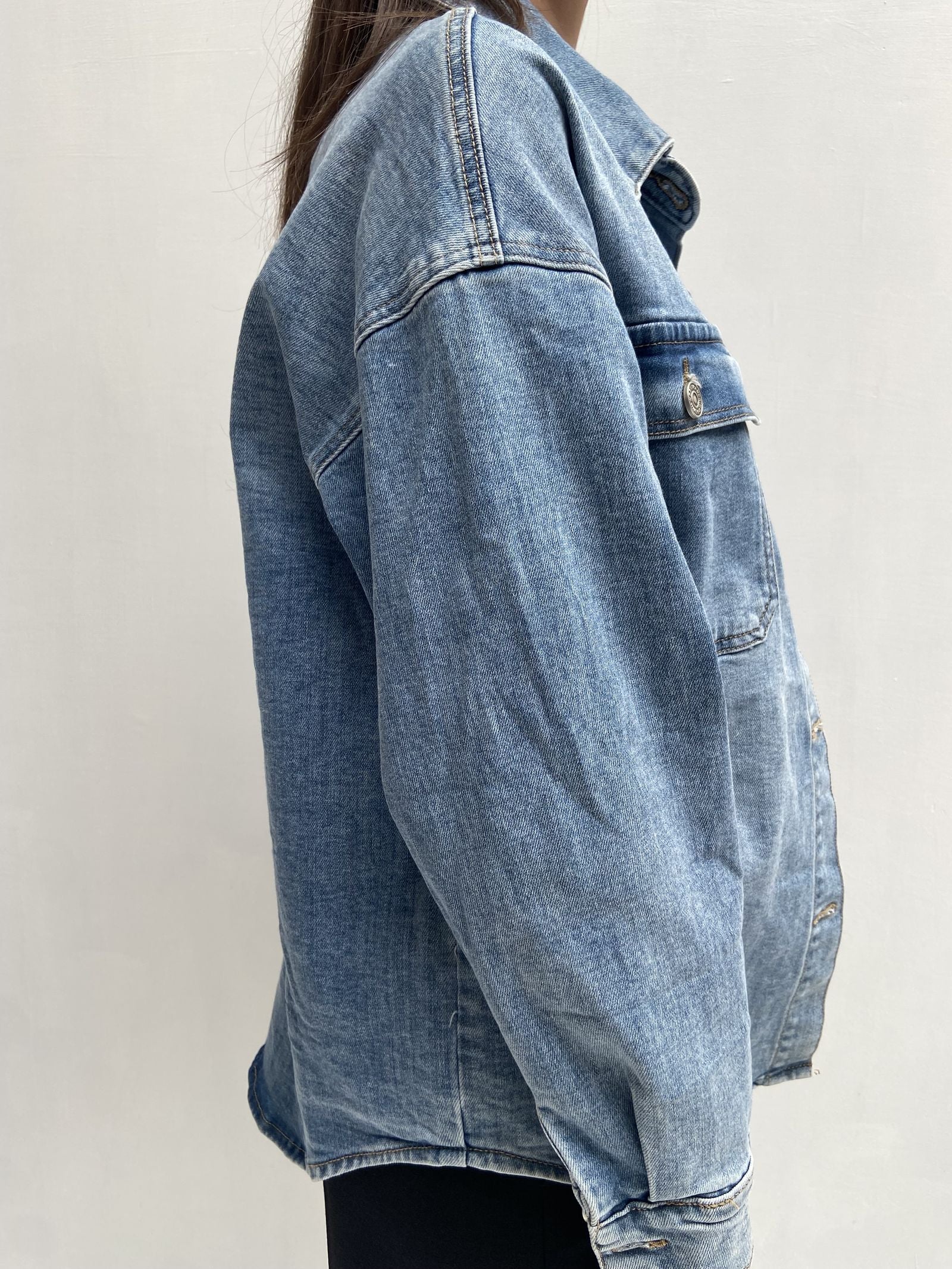 Giacca over in denim - Ofelia 223606JC1192118 DENIM OFELIA 