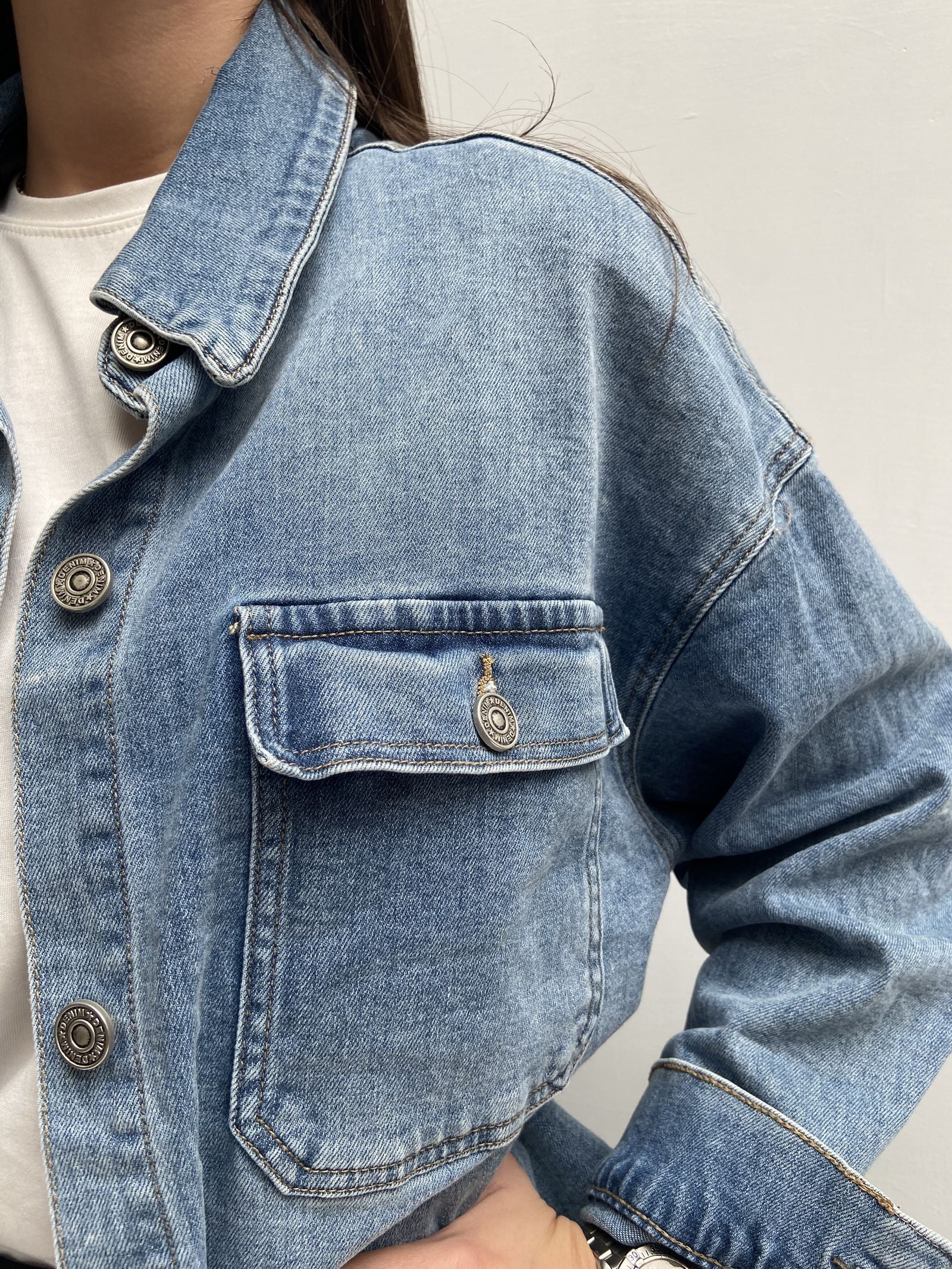 Giacca over in denim - Ofelia 223606JC1192118 DENIM OFELIA 