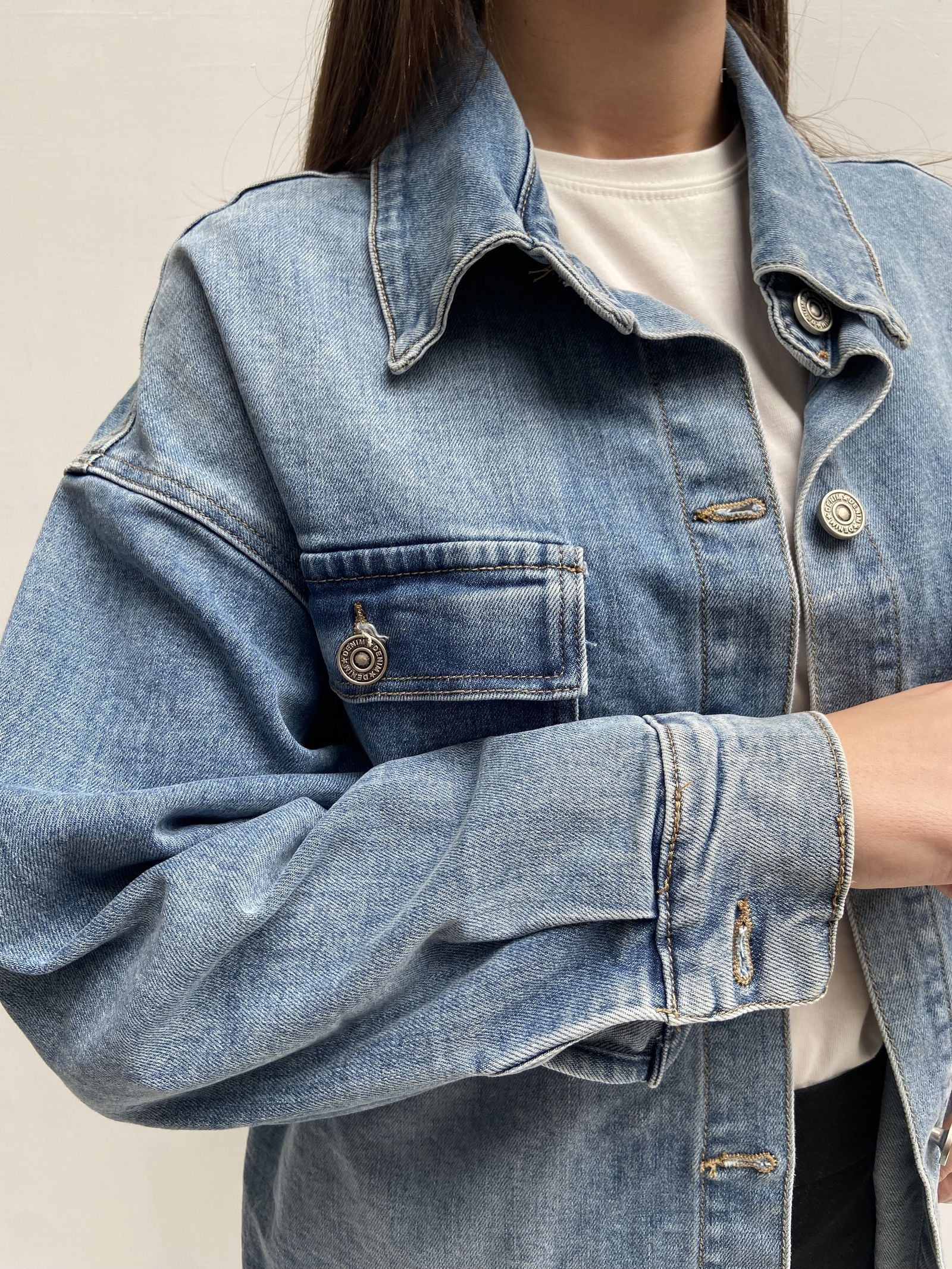 Giacca over in denim - Ofelia 223606JC1192118 DENIM OFELIA 