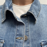 Giacca over in denim - Ofelia 223606JC1192118 DENIM OFELIA 