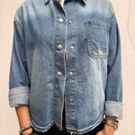 Camicia cropped in denim - Ofelia 224101JC9566102 DENIM OFELIA 