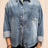 Camicia cropped in denim - Ofelia 224101JC9566102 DENIM OFELIA 