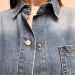 Camicia cropped in denim - Ofelia 224101JC9566102 DENIM OFELIA 